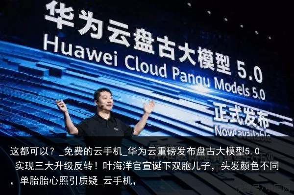 这都可以？_免费的云手机_华为云重磅发布盘古大模型5.0 实现三大升级反转！叶海洋官宣诞下双胞儿子，头发颜色不同，单胎胎心照引质疑_云手机，