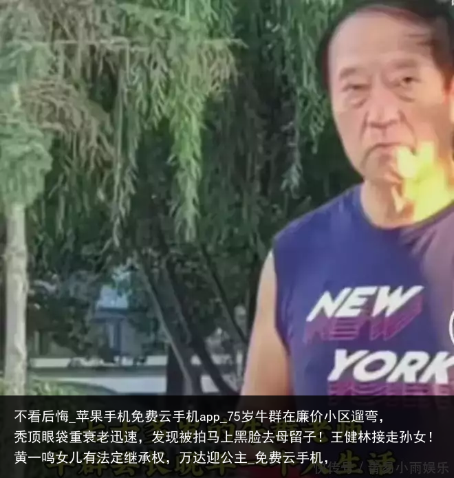 不看后悔_苹果手机免费云手机app_75岁牛群在廉价小区遛弯，秃顶眼袋重衰老迅速，发现被拍马上黑脸去母留子！王健林接走孙女！黄一鸣女儿有法定继承权，万达迎公主_免费云手机，