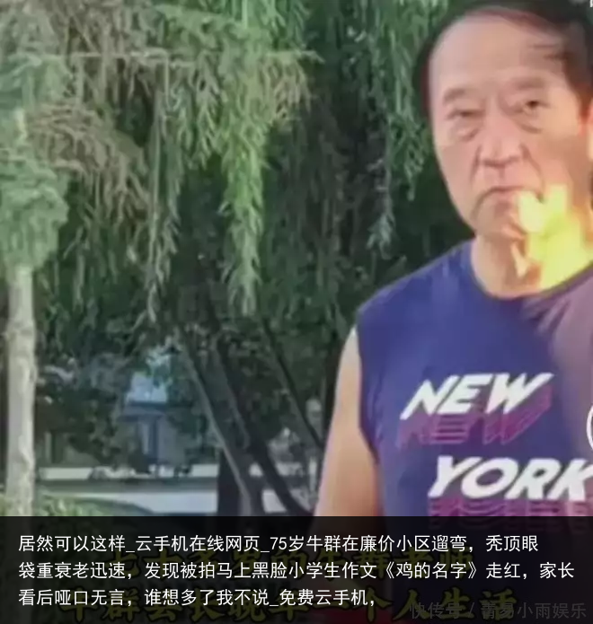 居然可以这样_云手机在线网页_75岁牛群在廉价小区遛弯，秃顶眼袋重衰老迅速，发现被拍马上黑脸小学生作文《鸡的名字》走红，家长看后哑口无言，谁想多了我不说_免费云手机，