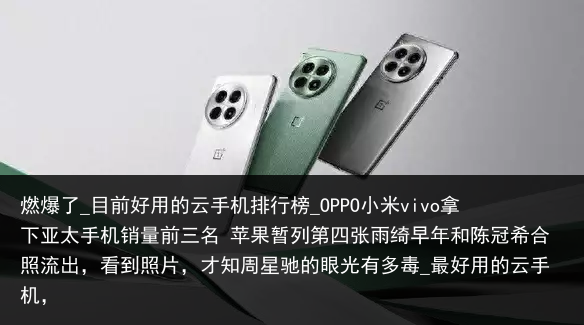 燃爆了_目前好用的云手机排行榜_OPPO小米vivo拿下亚太手机销量前三名 苹果暂列第四张雨绮早年和陈冠希合照流出，看到照片，才知周星驰的眼光有多毒_最好用的云手机，